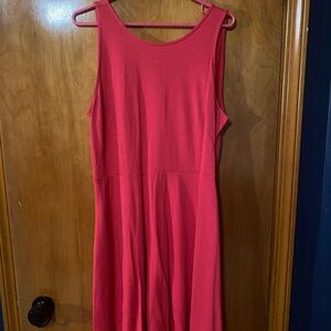 Ann Taylor Vibrant Pink Midi Dress